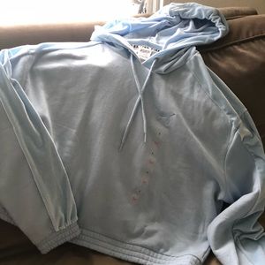 Victoria Secrets PINk blue hoodie Large